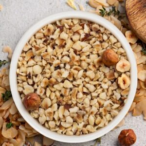 roasted chopped hazelnuts