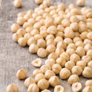 white hazelnut kernels